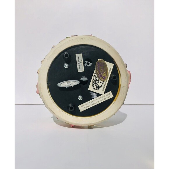 Vintage San Francisco Music Box Company Blue violet Flower Globe w/Pink Ribbon - Picture 7 of 7